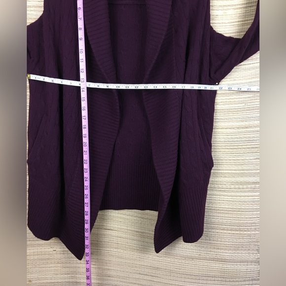 POLO Ralph Lauren 100% Cashmere Open Front Cable Knit Cardigan Sweater Size S - Picture 10 of 10